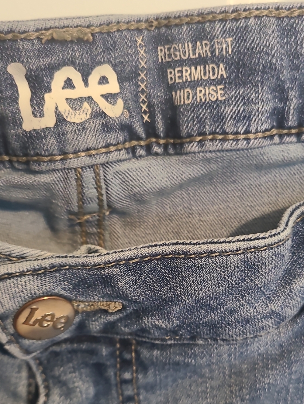 Lee Light Blue Denim Jean Shorts - Picture 3 of 4